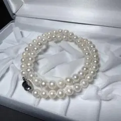 美品✨ あこや真珠 6.5-6.9mm ネックレス パール 本真珠 ホワイト