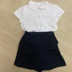 半袖ポロシャツ　キュロットスカート　上下セット　110