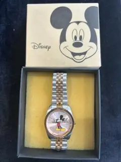 Disney ミッキー 腕時計 不動品 未使用保管 フィルム付き 箱あり