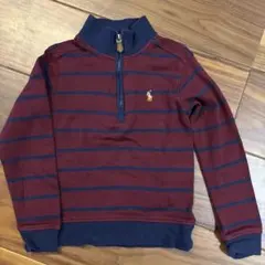 【美品】ラルフローレン 長袖トップス 4/4T ハーフジップ