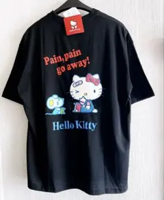 《新品・タグ付き》サンリオ ハローキティ♡サガラ刺繍　半袖Tシャツ ブラックLのサムネイル
