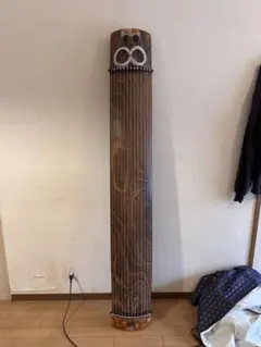 琴　筝 13弦　オレンジ飾り　鶴の絵　猫足　ヴィンテージ　木製 琴 筝 13弦 オレンジ飾り 鶴の絵 猫足 ヴィンテージ 木製