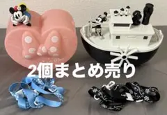 【2点セット】ポップコーンバケット 蒸気船ウィリー ＆ ミニー ハート TDR