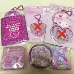 マイメロディ ヒョウ柄トレカ 缶バッジ 小物ケース など　4点