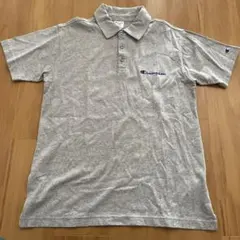 美品　Champion グレー　ポロシャツ Lサイズ