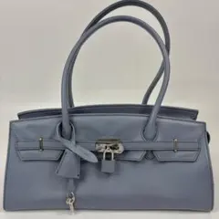 HAMANO 濱野皮革工藝 カデナ ミーティア ハンドバッグ 水色