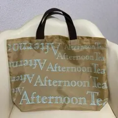 Afternoon Tea エコバッグ ロゴ柄ベージュSサイズのサムネイル