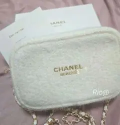 新品未使用 CHANEL ノベルティ チェーン付きポーチ ショルダーバッグ 白
