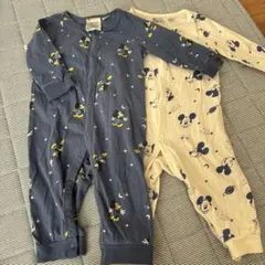H&M ミッキーマウス　カバーオール　パジャマ　74 ２枚セット