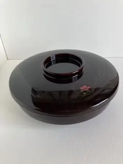 漆器 花模様 蓋付き容器　大樹林