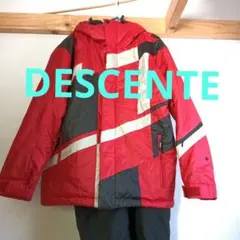 DESCENTE スキーウェア メンズ レッド×ブラック　サイズO