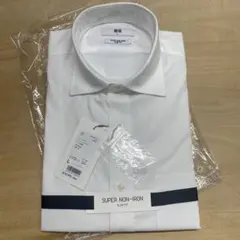 UNIQLO ユニクロ スーパーノンアイロン セミワイドカラー 長袖シャツ