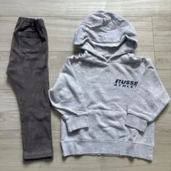 【100サイズ・2点セット】ラッセル パーカー 無印良品 コーデュロイパンツ