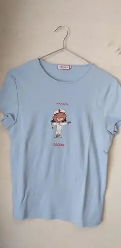 MAX&Co. 水色 Tシャツ M 医者キャラクター