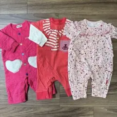 【70cm】ロンパース カバーオール 3枚セット