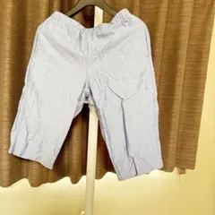 コットン青色ハーフパンツ