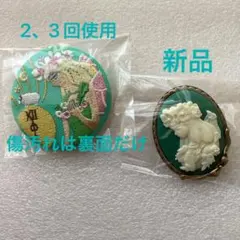 耳をすませば　ダブルコンパクトミラー　カメオブローチ　エルフの女王　ジブリ 売り切りたいです】耳をすませば ダブルコンパクトミラー カメオ