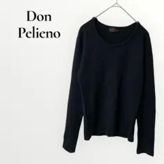 Don Pelieno ニット ふわふわ クルーネック ブラック 長袖 黒