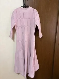 CELFORD ピンク 半袖 ニットワンピース サイズ36