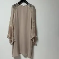 SNIDEL ベージュ フリル袖 ドレス S