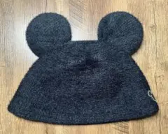 ミッキー耳付き黒帽子　ハット58cmミッキー