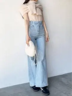 SNIDEL Sustainableストレッチフレアデニムパンツ サイズ0