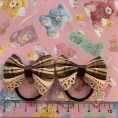 46 キッズリボン キッズヘアゴム ハンドメイド