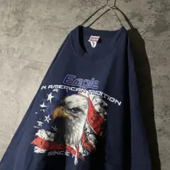 【90年代 ヘインズ イーグル スウェット】ゆるだぼ 2XL　アニマルトレーナー