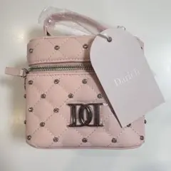 ダーリッチ キルティングビジュースクエアミニバッグ バニティバッグ ピンク