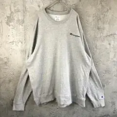 B1559古着　トレーナー　スウェット　ワンポイント　グレー　90s Y2K