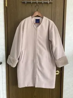 ピンクベージュ ロングコート Mサイズ