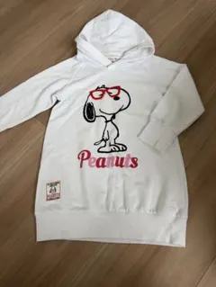 子供服 PEANUTS パーカー ホワイト 100 女の子