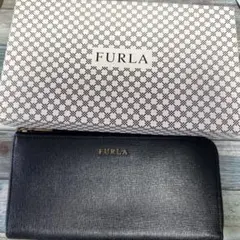 FURLA ブラック 長財布 L字ファスナー