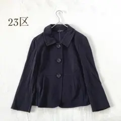 23区　M テーラードジャケット　羽織　無地　オフィスカジュアル　綿