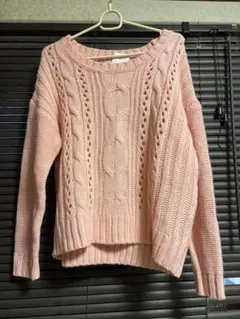 新品　ニット長袖 M ピンク　Sorridere しまむら