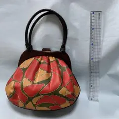 赤と緑のパターン ハンドバッグ
