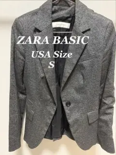 ZARA BASIC テーラードジャケット グレー USA サイズSサイズ