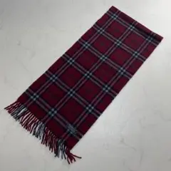 BURBERRY カシミヤ 100% マフラー レッドチェック
