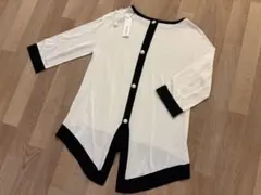 シルク100%♪新品♪So closeディノス♪バイカラー長袖 カットソーMのサムネイル