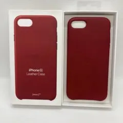 純正品　iPhone 7/8/SE 用レザーケース レッド