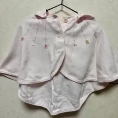 familiarファミリア★3wayフード付＆刺繍入りベビーポンチョ60-90