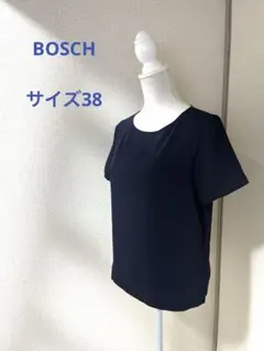 BOSCH サイズ38 半袖ブラウス ネイビー