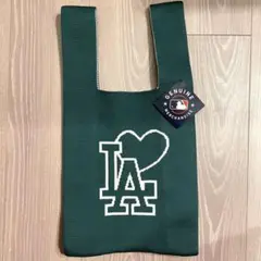 MLB公式グッズロサンゼルスドジャースロゴ入りニットバッグ未使用