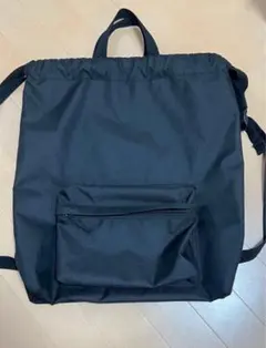 無印良品　巾着リュック　トートバッグ　リュックサック　ナップサック 黒