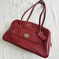 希少】PRADA プラダ レザー ボーリングバッグ ミニボストン ボルドー