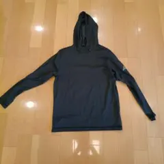 メンズ　adidas ダークグレー フード付きパーカー　Lサイズ