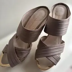 11cmヒール美脚ドレープサンダルのサムネイル