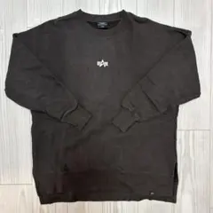 ALPHA INDUSTRIES ダークブラウン トレーナー Lのサムネイル