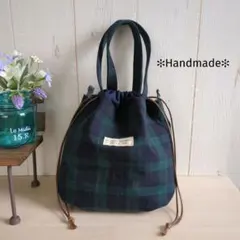 No.188✻ハンドメイド✻ミニ巾着トートバッグ