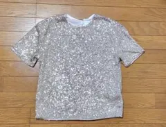 ゴールドスパンコール 半袖Tシャツ